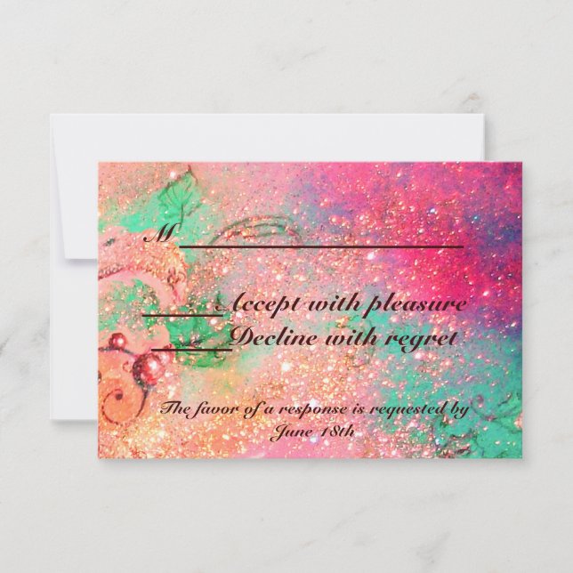 TARJETA DE CONFIRMACIÓN DE ASISTENCIA JARDÍN DE LAS SOMBRAS PERDIDAS / MAGIC BUTTERFLY R (Anverso)