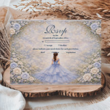 Jardín de Rosas Azul Polvo Quinceañera