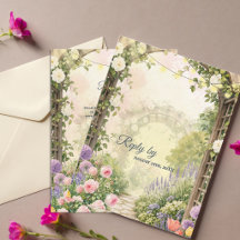 Jardín Inglés Floral Arbor Código QR Boda
