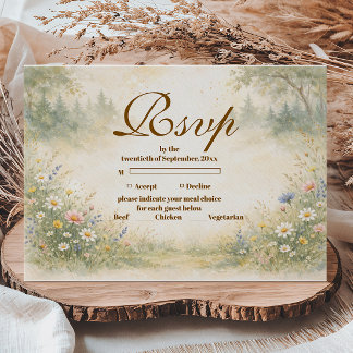 Tarjeta De Confirmación De Asistencia Jardín Romántico Floración Quinceañera