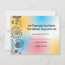 Jazzy Musical Bar Bat Mitzvah Invitar carta de res