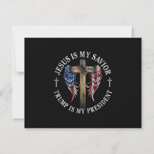 Tarjeta De Confirmación De Asistencia Jesús Es Mi Salvador Trump Es Mi Presidente 2024 E