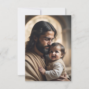 Tarjeta De Confirmación De Asistencia Jesús y niño