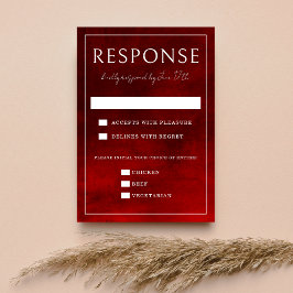 Tarjeta De Confirmación De Asistencia Jewel Tone Romance | Ruby | Boda