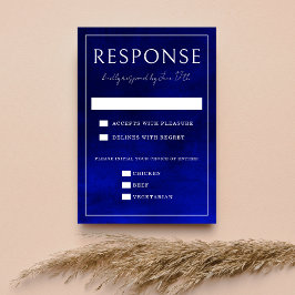 Tarjeta De Confirmación De Asistencia Jewel Tone Romance | Zafiro | Boda