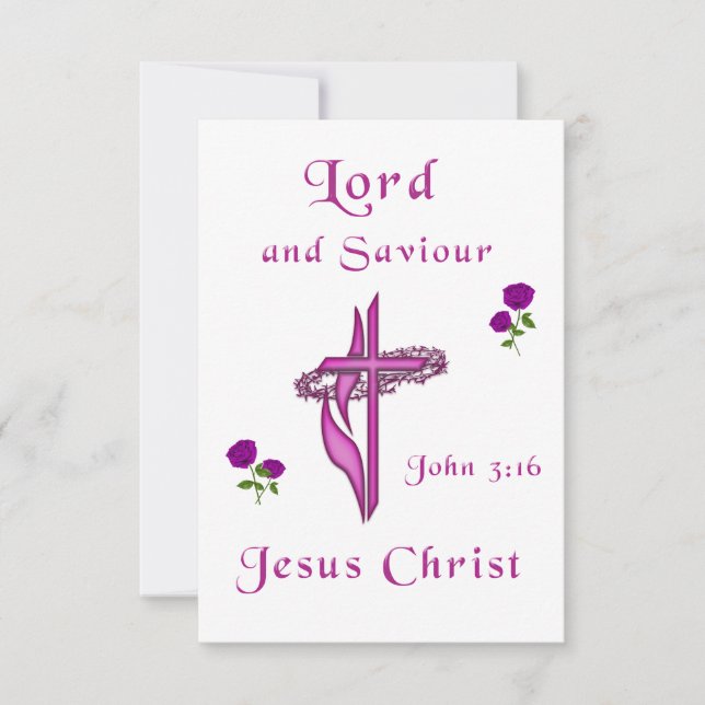 Tarjeta De Confirmación De Asistencia Juan 3:16 (Anverso)