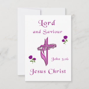 Tarjeta De Confirmación De Asistencia Juan 3:16