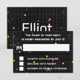 Tarjeta De Confirmación De Asistencia Juego de Bar Bat Mitzvah On