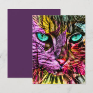 Tarjeta De Confirmación De Asistencia Kitty Cat Kitten Artsy Design