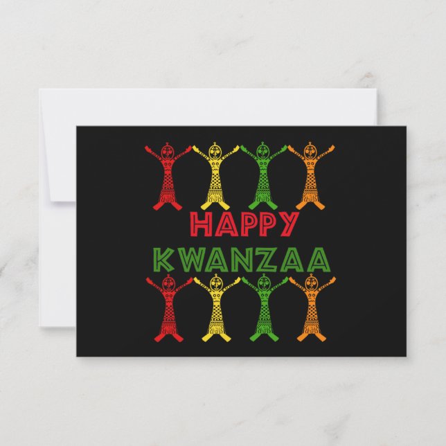 Tarjeta De Confirmación De Asistencia Kwanzaa Dancers (Anverso)