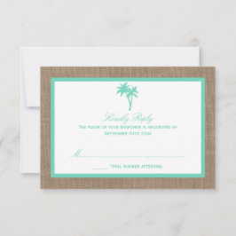 Tarjeta De Confirmación De Asistencia La colección de bodas de palmeras tropicales