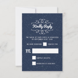 Tarjeta De Confirmación De Asistencia La colección de Bodas nocturnos estrellados