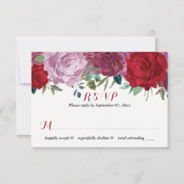 Tarjeta De Confirmación De Asistencia La colección romántica de Bodas florales