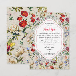 Tarjeta De Confirmación De Asistencia La creación de acuarela floral de la era victorian