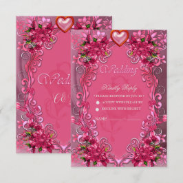 Tarjeta De Confirmación De Asistencia La elegancia de las flores rosas