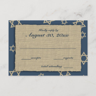 Tarjeta De Confirmación De Asistencia La Estrella Rusa de David Bar Mitzvah