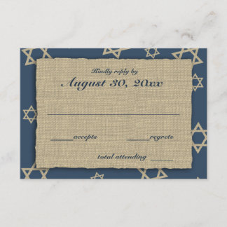 Tarjeta De Confirmación De Asistencia La Estrella Rusa de David Bar Mitzvah