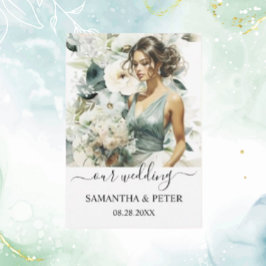 Tarjeta De Confirmación De Asistencia La vegetación del eucalipto azul y turbio