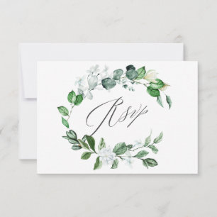Tarjeta De Confirmación De Asistencia La vegetación moderna de los sabios fue un Boda fl