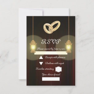 Tarjeta De Confirmación De Asistencia Lámparas de cortina del teatro