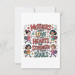 Tarjeta De Confirmación De Asistencia Las madres llevan el amor en sus corazones