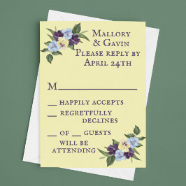 Tarjeta De Confirmación De Asistencia Las violetas de la Reina Victoria