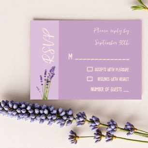 Tarjeta De Confirmación De Asistencia Lavender Love Boda
