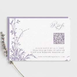 Tarjeta De Confirmación De Asistencia Lavender Romantic Botanical Arch Garden Wedding