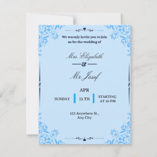 Tarjeta De Confirmación De Asistencia Le invitamos cordialmente a la boda de 