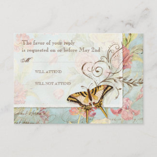 Tarjeta De Confirmación De Asistencia Les Fleurs Peony Rosa Tulip Floral Flowers Boda
