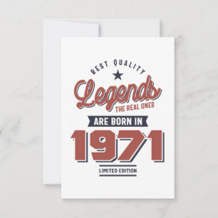 Tarjeta De Confirmación De Asistencia Leyendas De Mejor Calidad Nacidas En 1997