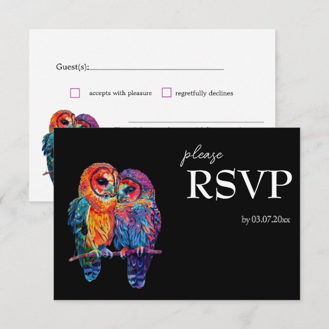 Tarjeta De Confirmación De Asistencia LGBTQ+ Lograda presupuesto simple Unidad Eterna bl (Anverso / Reverso)