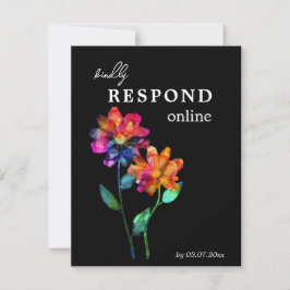 Tarjeta De Confirmación De Asistencia 🌈 LGBTQ Responder en Línea Petals & Pride