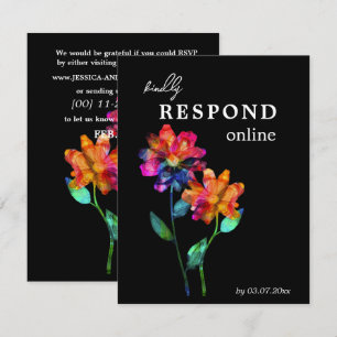 Tarjeta De Confirmación De Asistencia 🌈 LGBTQ Responder en Línea Petals & Pride