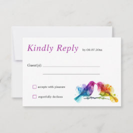 Tarjeta De Confirmación De Asistencia LGBTQ+ simples Amantes del Arcoiris