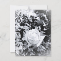 Libro de invitados de rosa monocroma para boda