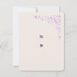 Tarjeta De Confirmación De Asistencia Lilac Hearts Twin Love Baby Shower