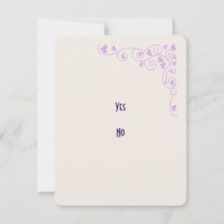 Tarjeta De Confirmación De Asistencia Lilac Hearts Twin Love Baby Shower