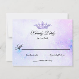 Tarjeta De Confirmación De Asistencia Lilac Purple Quinceanera