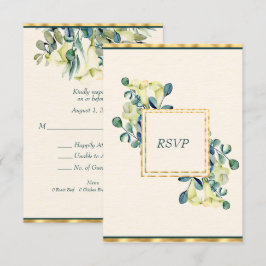 Tarjeta De Confirmación De Asistencia Lirio de Calla Blanca y Eucalipto