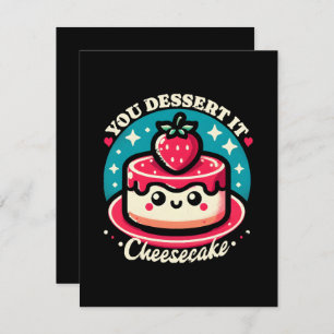 Tarjeta De Confirmación De Asistencia Lo postres - Cheesecake Kawaii