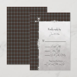 Tarjeta De Confirmación De Asistencia Lochaber Scottish Tartan Boda