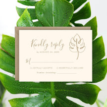 Logotipo del Boda Monstera Monograma personalizado