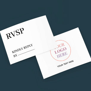Tarjeta De Confirmación De Asistencia Logotipo del personalizado - Sin pedido mínimo Gra