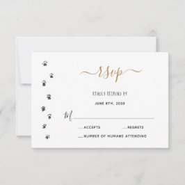Tarjeta De Confirmación De Asistencia Los Humanos Se Casan Boda de Mascotas Personalizad