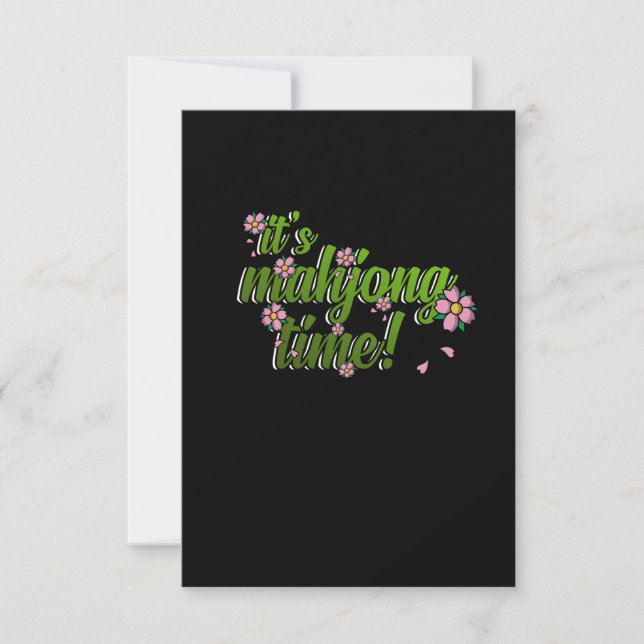 Tarjeta De Confirmación De Asistencia Los juegos de Mahjong Time (Anverso)