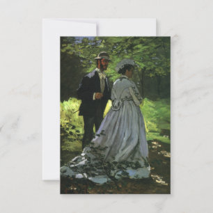 Tarjeta De Confirmación De Asistencia Los Promenaders (Los Paseantes) de Monet Boda