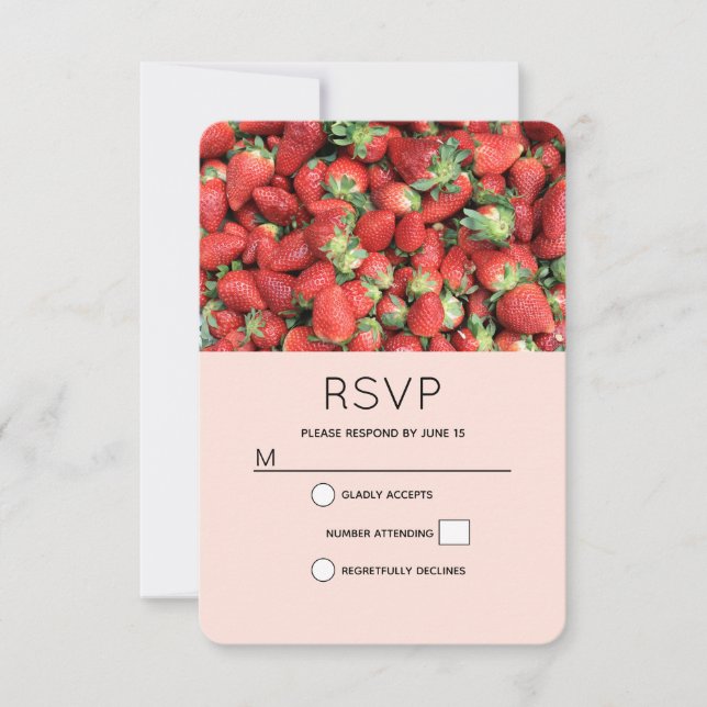 Tarjeta De Confirmación De Asistencia Lote de fresas de jugo rojo (Anverso)