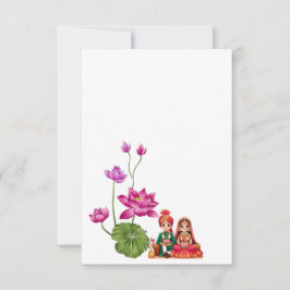 Tarjeta De Confirmación De Asistencia Lotus boda