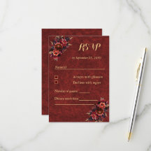 Lujo Burgundy y Floral Dorado